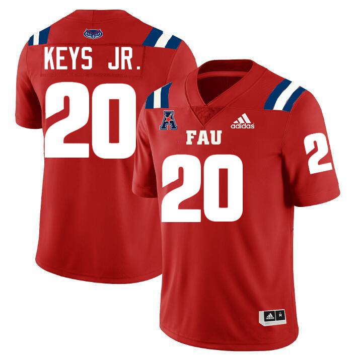 #20 Chris Keys Jr. FAU Jersey,Florida Atlantic Owls Football Jersey,Uniforms,Gears-Red #20 Chris Keys Jr. FAU Jersey,Florida Atlantic Owls Football Jersey,Uniforms,Gears-Red